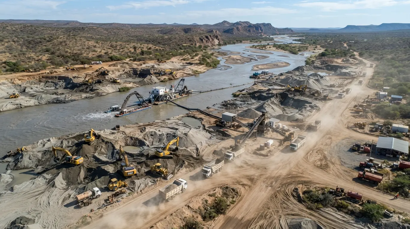 Sand mining operation